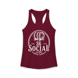 36 Social Logo 2 Black SL Basic Racerback Tank Top - Women's