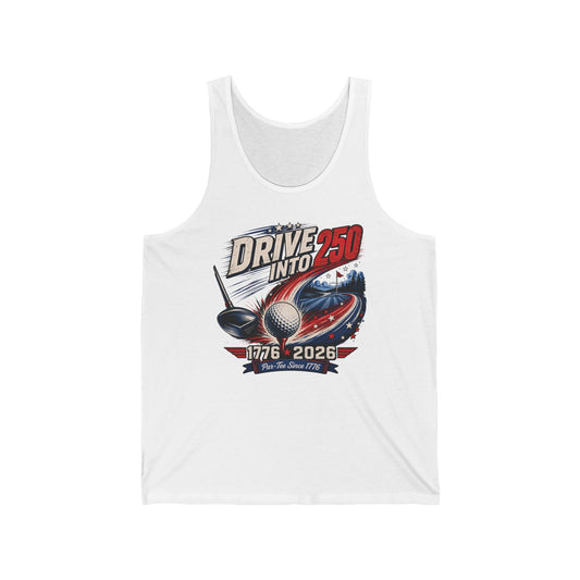 Golf Drive Into 250 1776 2026 Retro Patriotic Basic T-Shirt - Unisex
