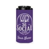 36 Social Logo 2 SL Can Cooler - Skinny - Purple (Satisfy)