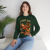 I Got Lit And A Split Crewneck Sweatshirt - Unisex