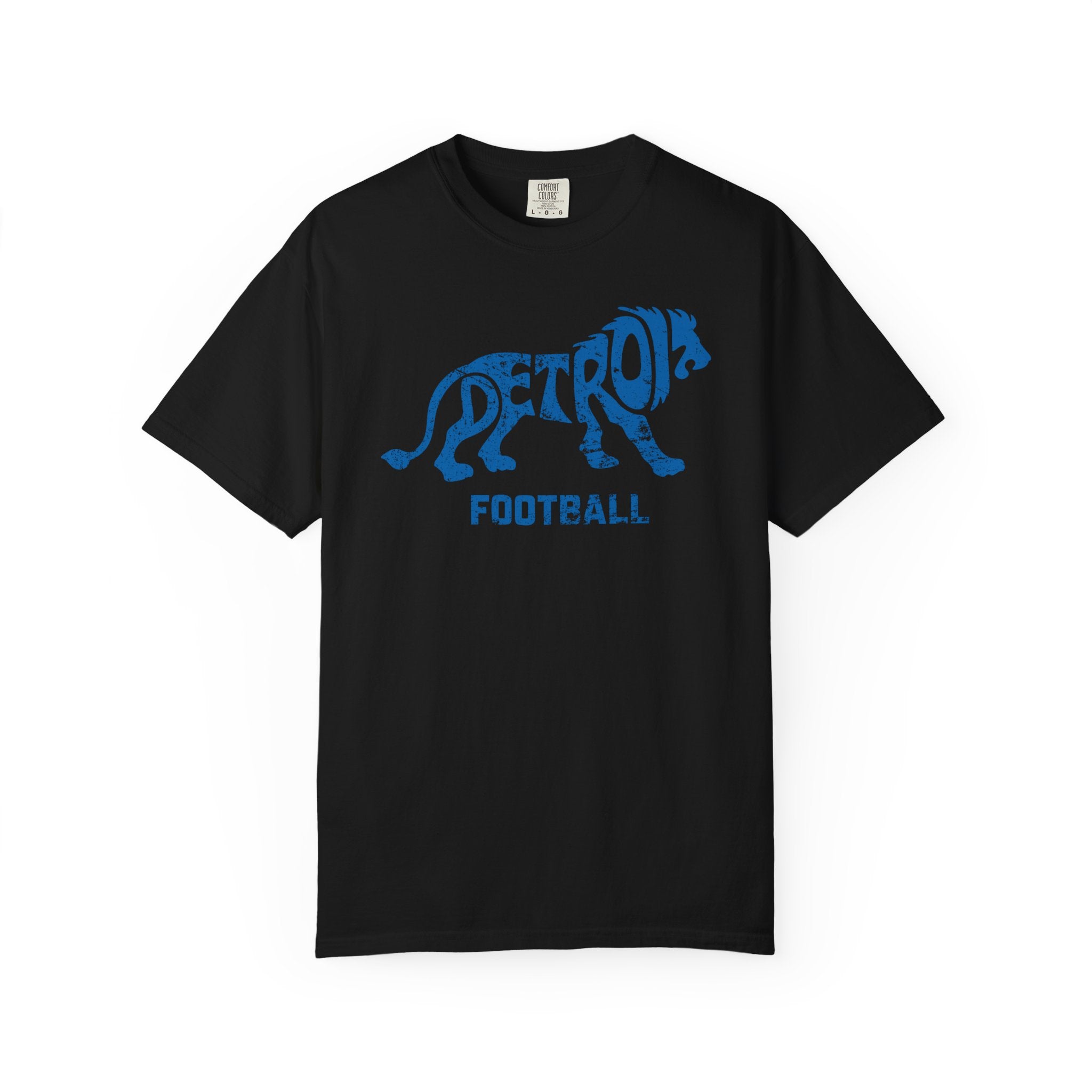 Detroit Football Lion Blue Premium T-Shirt - Unisex