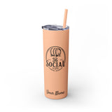 Skinny Steel Tumbler with Straw - 20oz - 36 Social