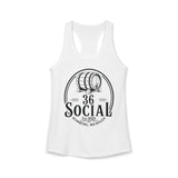 36 Social Logo 2 Black SL Basic Racerback Tank Top - Women's