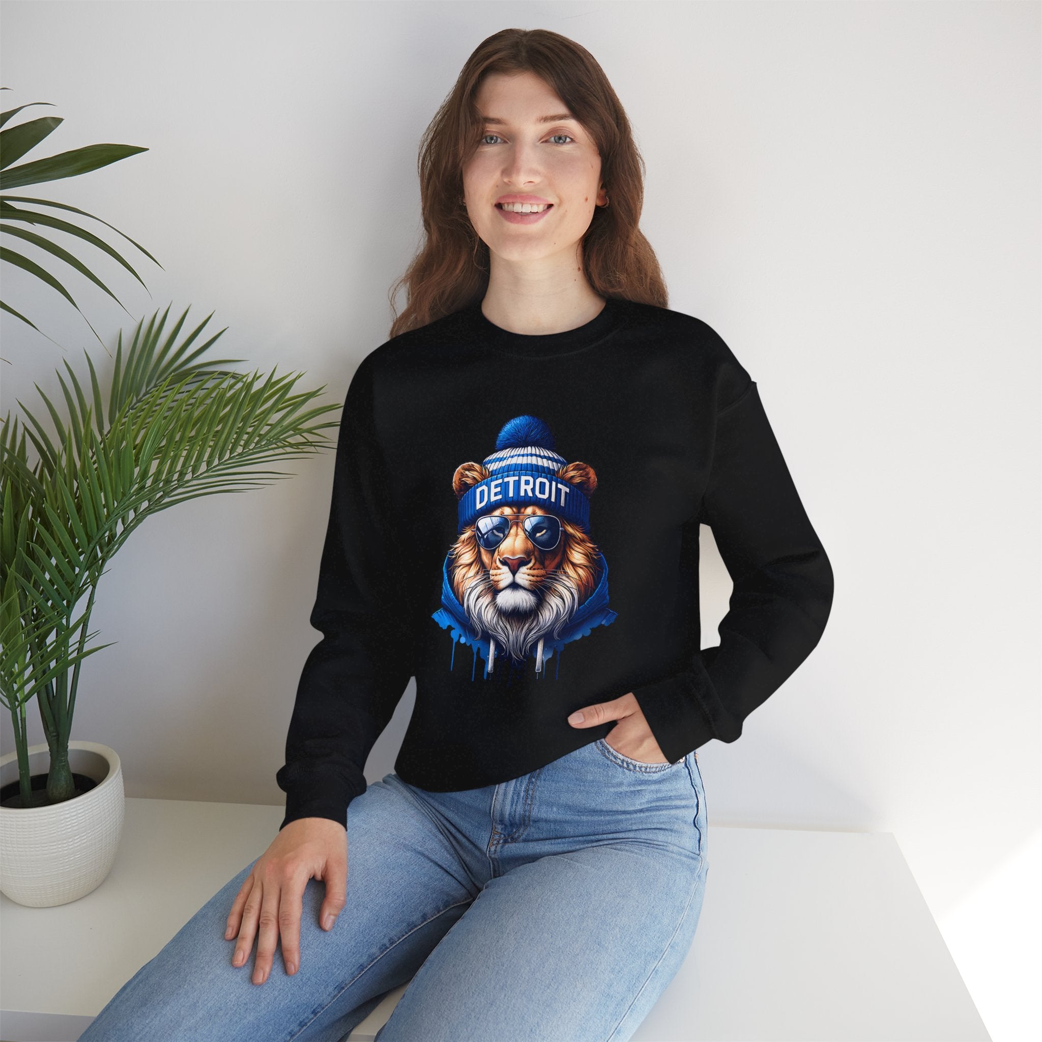 Lion Winter Crewneck Sweatshirt - Unisex