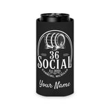 36 Social Logo 2 SL Can Cooler - Skinny - Black (Satisfy)