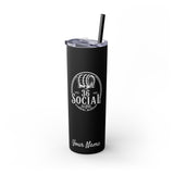 Skinny Steel Tumbler with Straw - 20oz - 36 Social