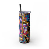 The Cat Lover 2 Skinny Steel Tumbler with Straw, 20oz