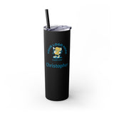 Personalized Skinny Tumbler with Straw - 20oz - Your Logo, Your Brand