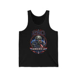 Alien Peace Sign USA 250 Anniversary Distressed Patriotic Basic T-Shirt - Unisex