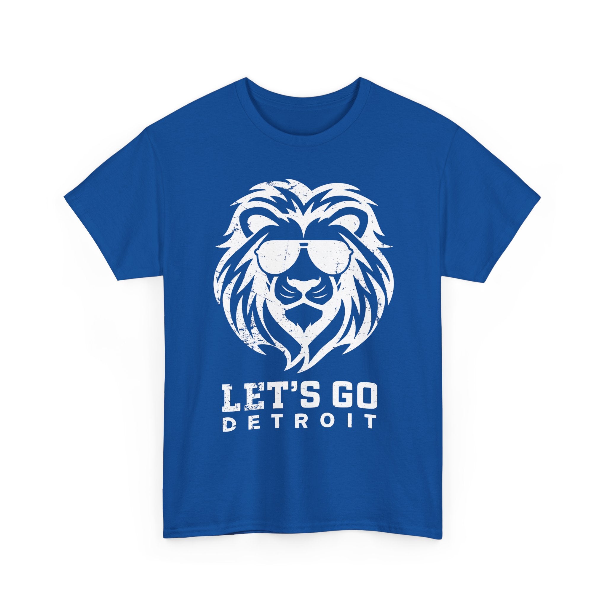 Let's Go Detroit Lion White Basic T-Shirt - Unisex