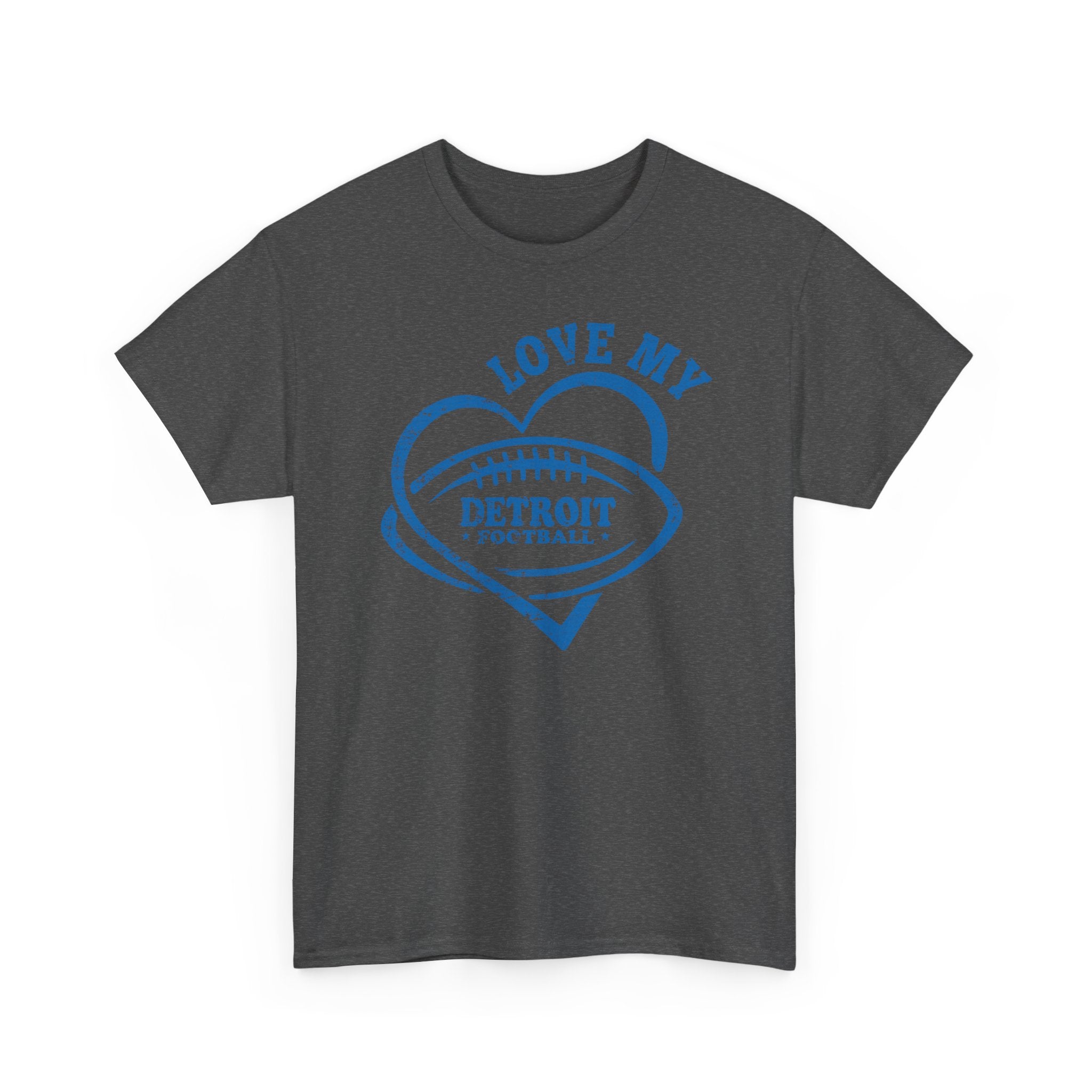 Love Detroit Football Blue Basic T-Shirt - Unisex