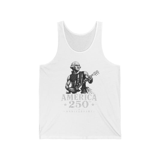 Monochrome Rocker America 250 Anniversary Distressed Patriotic Basic T-Shirt - Unisex