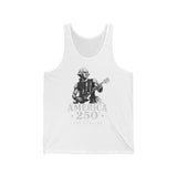 Monochrome Rocker America 250 Anniversary Distressed Patriotic Basic T-Shirt - Unisex