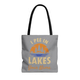 Tote Bag - I Pee In Lakes Retro Sun