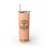 Skinny Steel Tumbler with Straw - 20oz - 36 Social