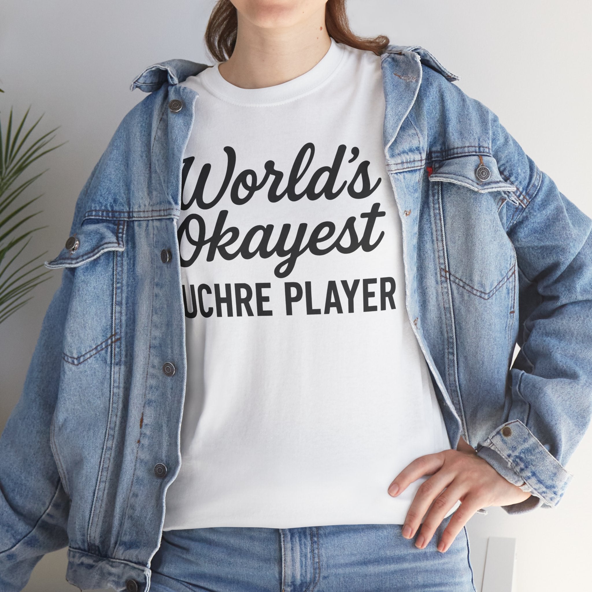 Worlds Okayest Euchre Player Basic T-Shirt - Unisex