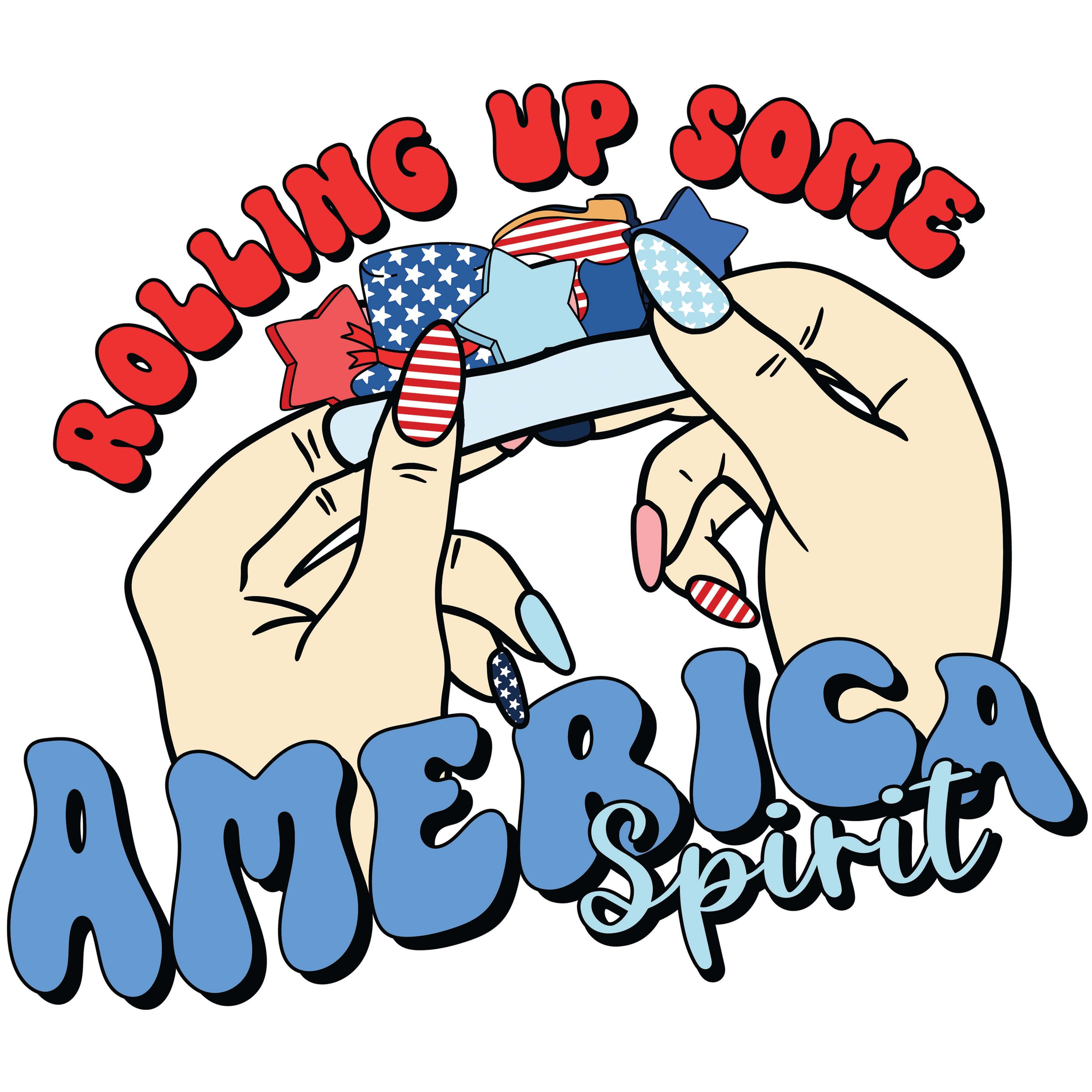 Retro Rolling Up Some America Spirit