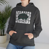 Spartans Football White & Green Hoodie - Unisex