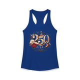 Ornate Floral 250 USA 250 Anniversary Patriotic Americana Basic Racerback Tank Top - Women's