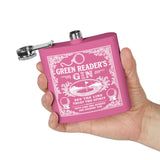Green Reader's Black Flask - 6oz