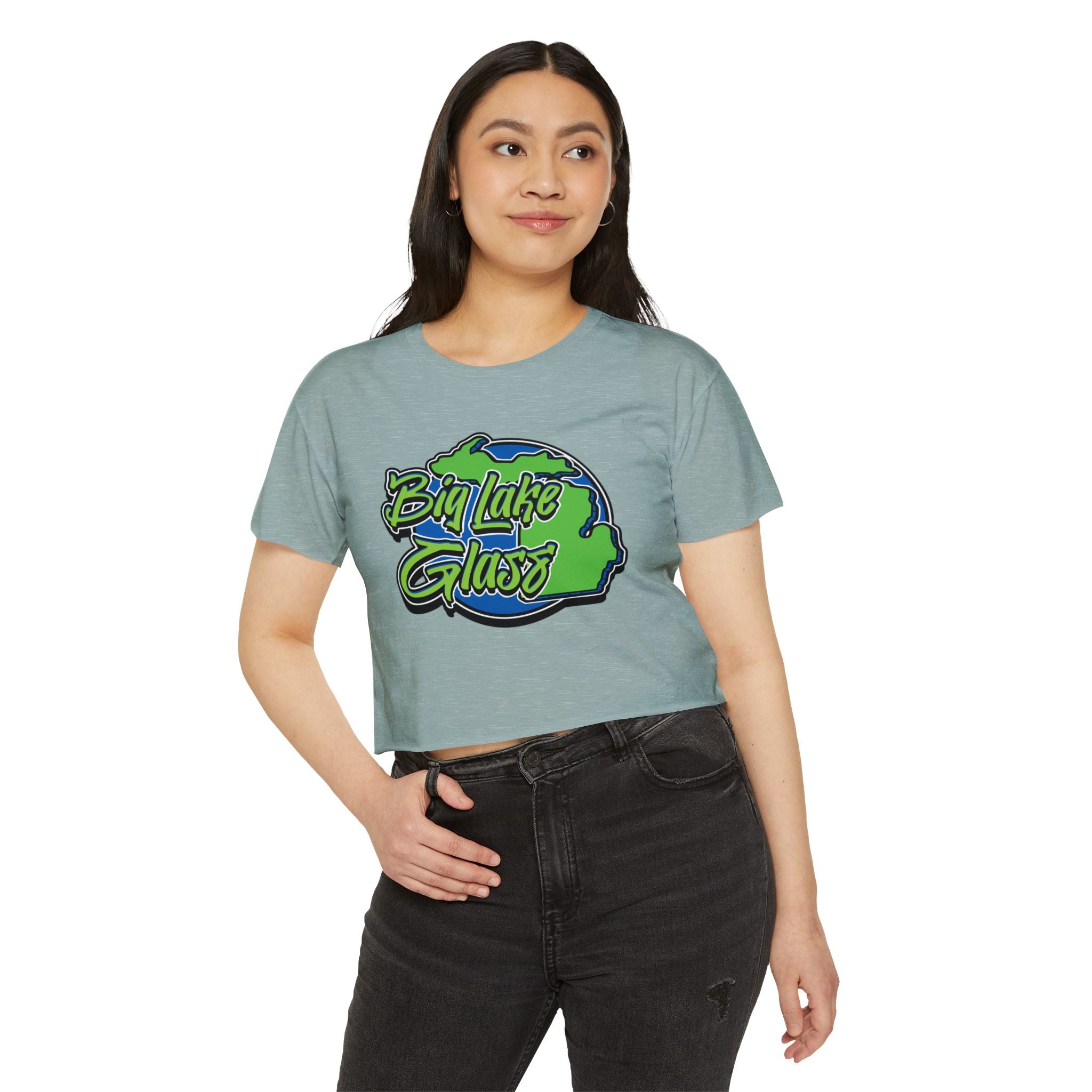 Crop Top T-Shirt - Women's - Big Lake Glass