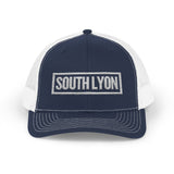 South Lyon Bold & Square White Embroidery Trucker Cap