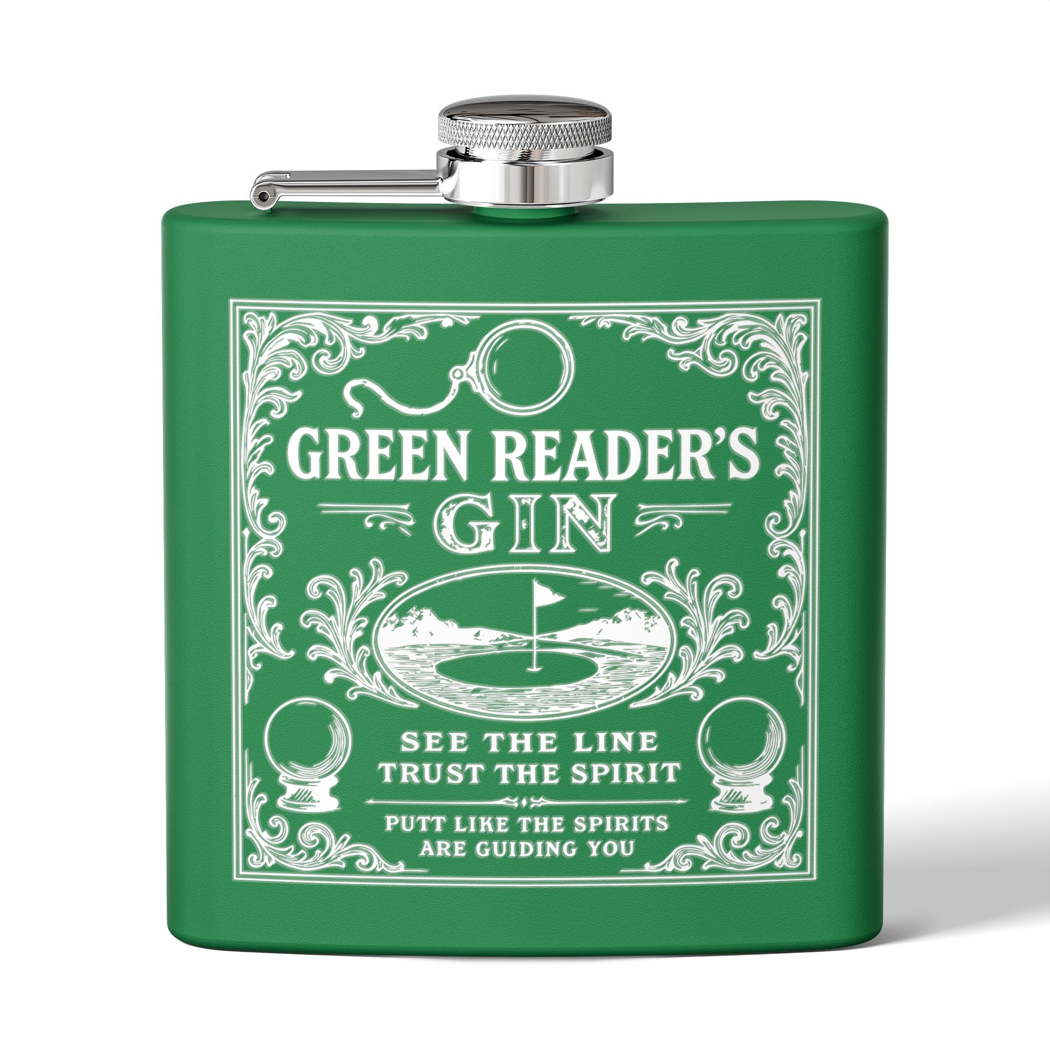 Green Reader's Black Flask - 6oz