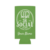 36 Social Logo 2 SL Can Cooler - Skinny - Green (Satisfy)