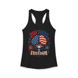 Gnome Flag Freedom 250th Anniversary Cute Patriotic Basic Racerback Tank Top - Women's