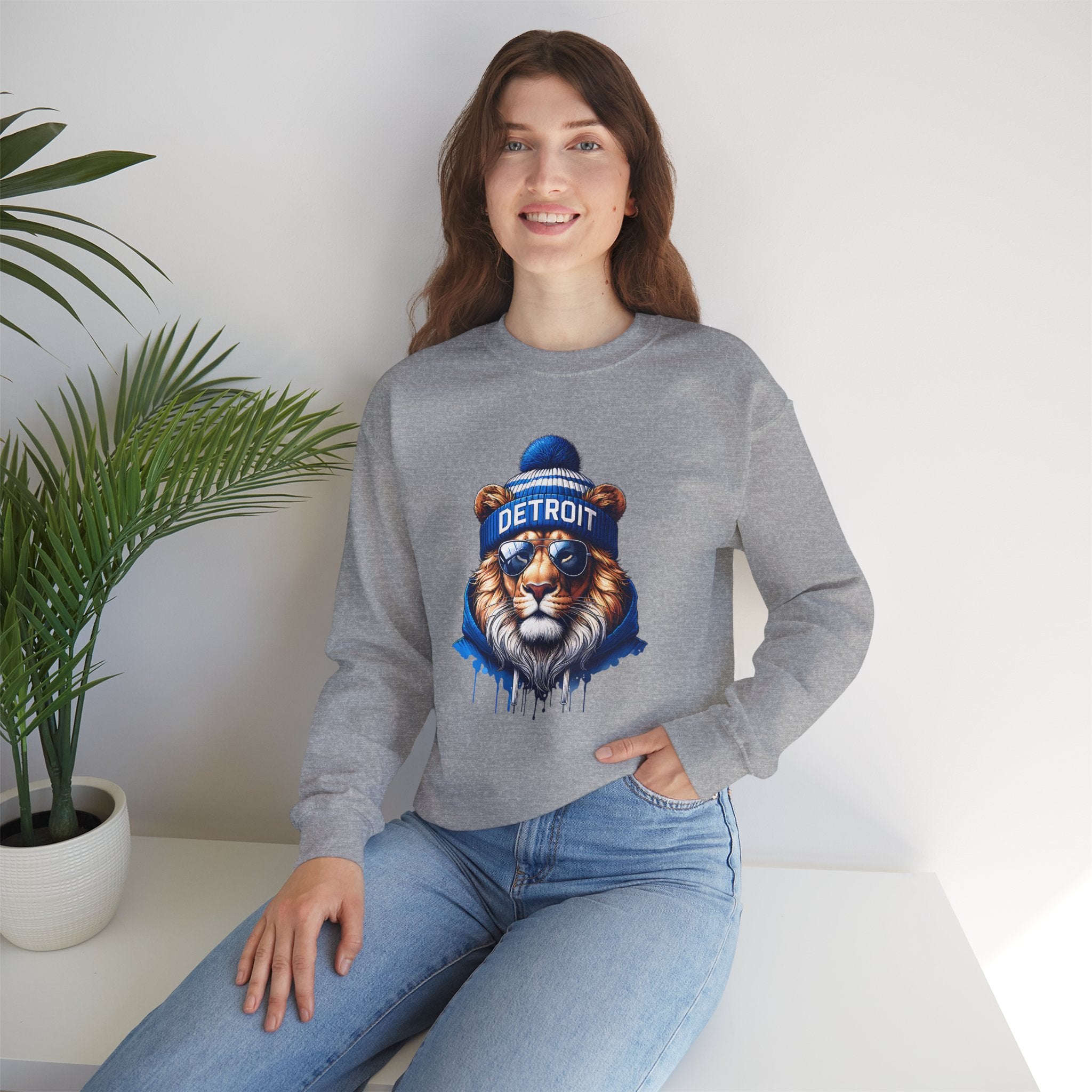 Lion Winter Crewneck Sweatshirt - Unisex