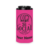36 Social Logo 2 SL Can Cooler - Skinny - Pink (Amaranth)