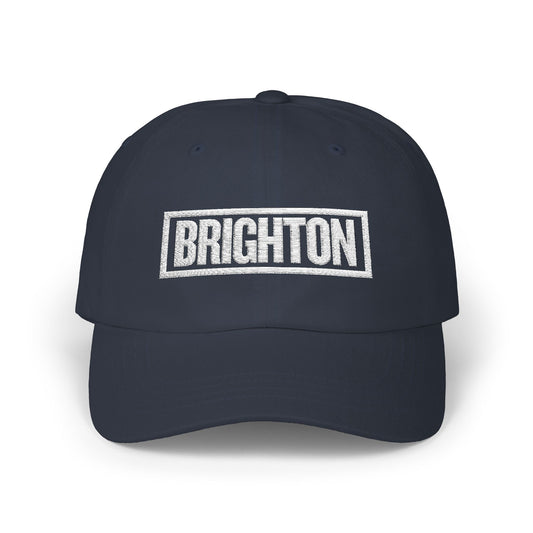 Brighton Bold & Square White Embroidery Dad Cap