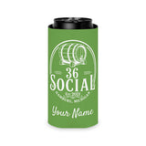 36 Social Logo 2 SL Can Cooler - Skinny - Green (Satisfy)