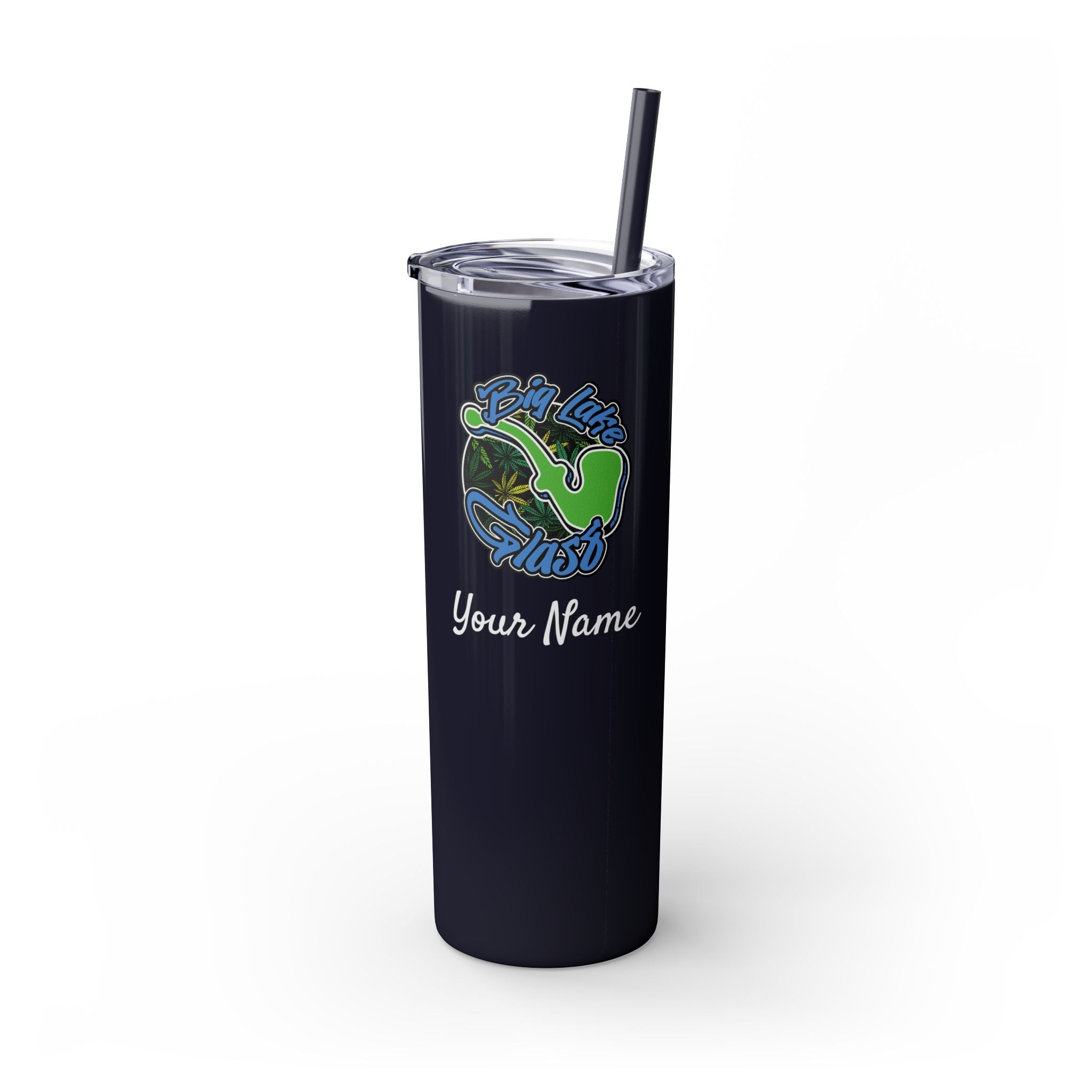 Skinny Steel Tumbler with Straw - 20oz - Big Lake Glass Pipe