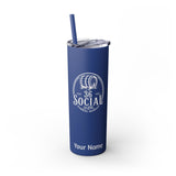 Skinny Steel Tumbler with Straw - 20oz - 36 Social