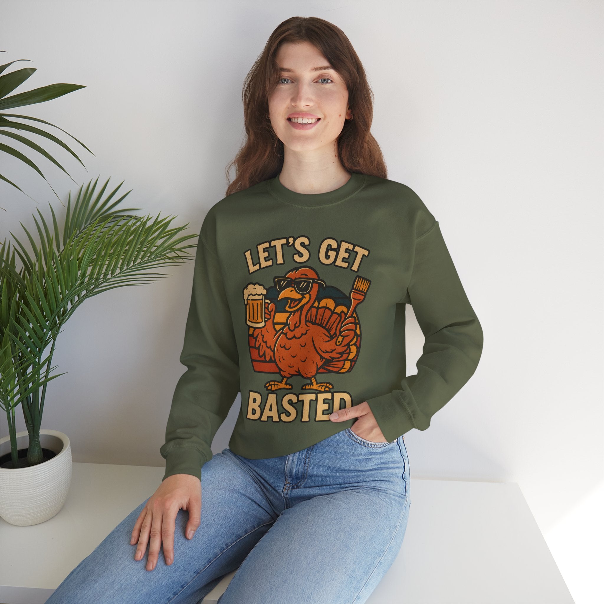 Let's Get Basted Crewneck Sweatshirt - Unisex