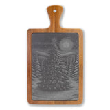 Christmas Tree Engraved Slate Charcuterie Board with Handle
