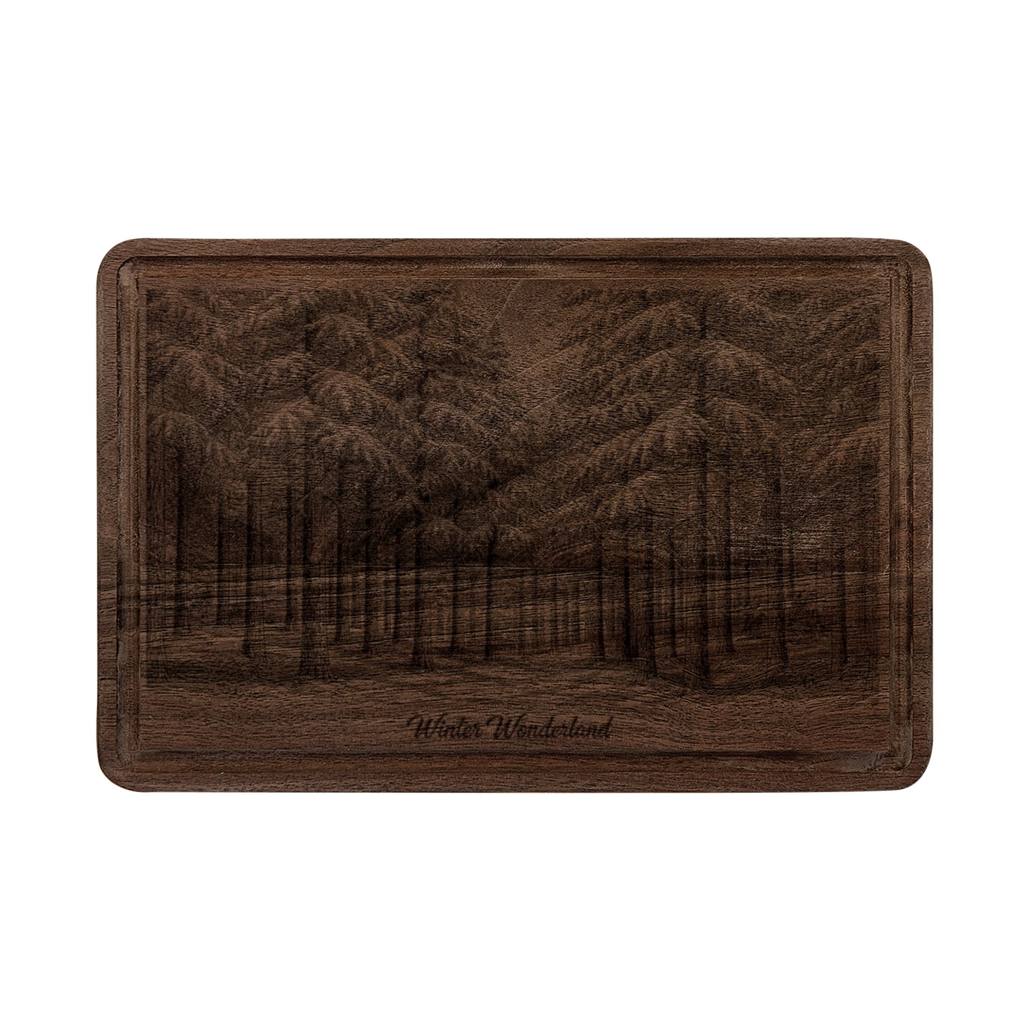 Winter Wonderland Forest Engraved Wooden Cutting Board