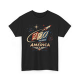Rocket Space 250 Years America Retro Patriotic Americana Basic T-Shirt - Unisex