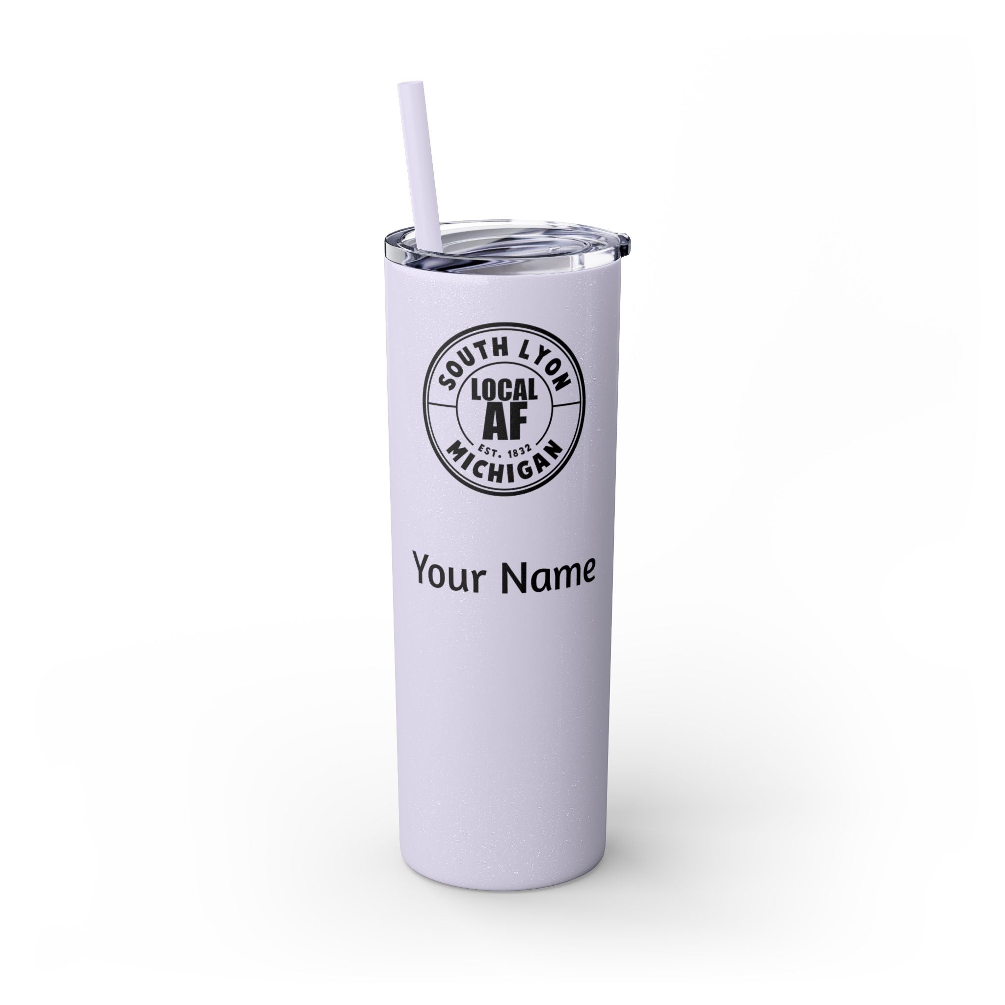 South Lyon Local AF Skinny Steel Tumbler with Straw - 20oz