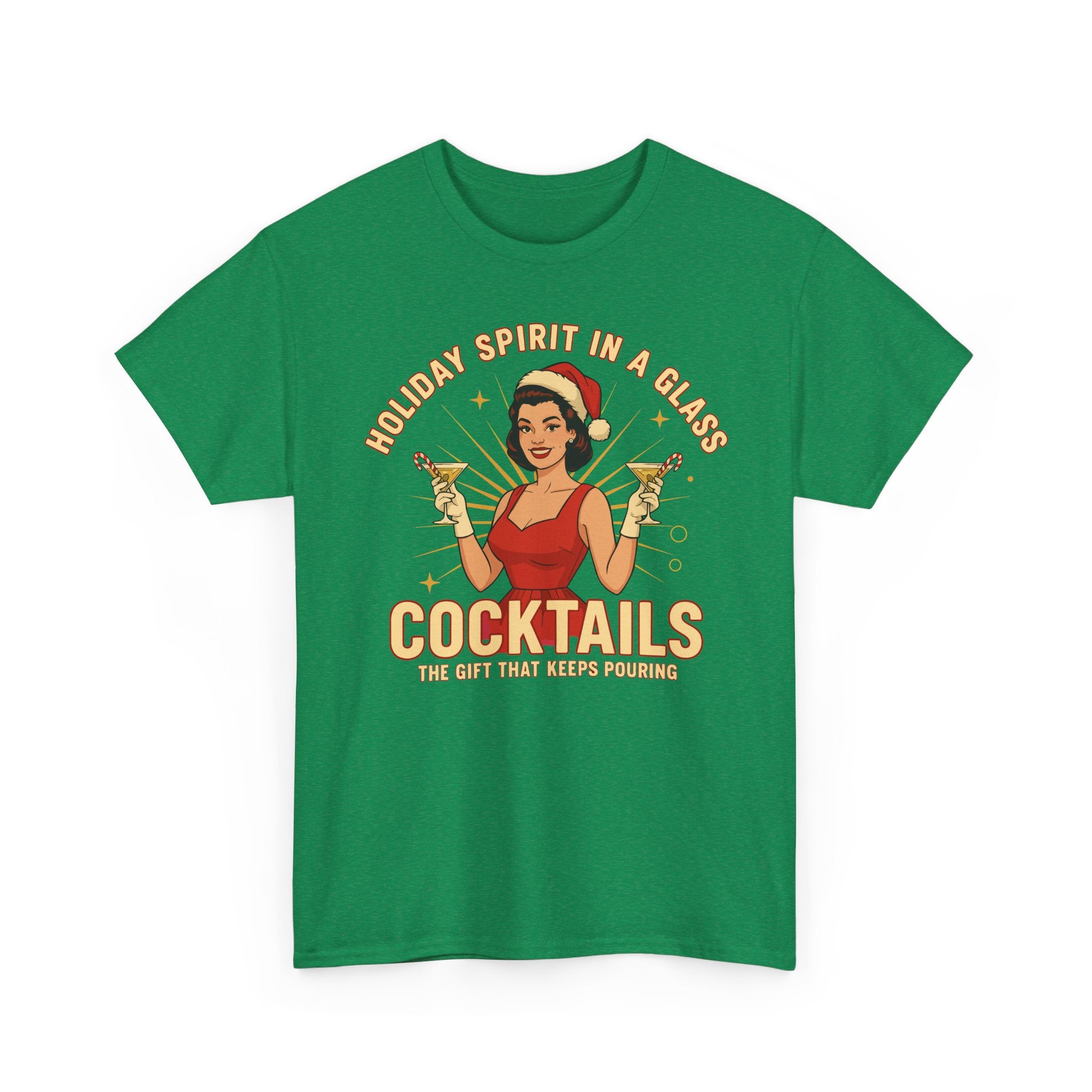 Holiday Spirit In A Glass Cocktails Basic T-Shirt - Unisex