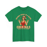 Holiday Spirit In A Glass Cocktails Basic T-Shirt - Unisex
