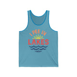 Basic Tank Top - Unisex - I Pee In Lakes Retro Beach Color