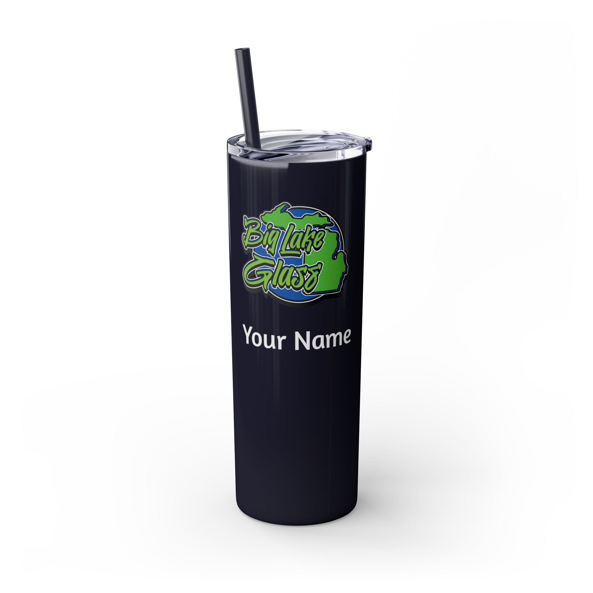 Skinny Steel Tumbler with Straw - 20oz - Big Lake Glass