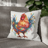 Christmas Chicken 1 Square Pillow Cover