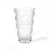 Mr & Mrs Name Personalized Engraved 16oz Pint Mixing Glass