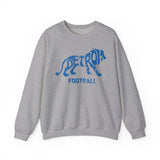 Detroit Football Lion Blue Crewneck Sweatshirt - Unisex