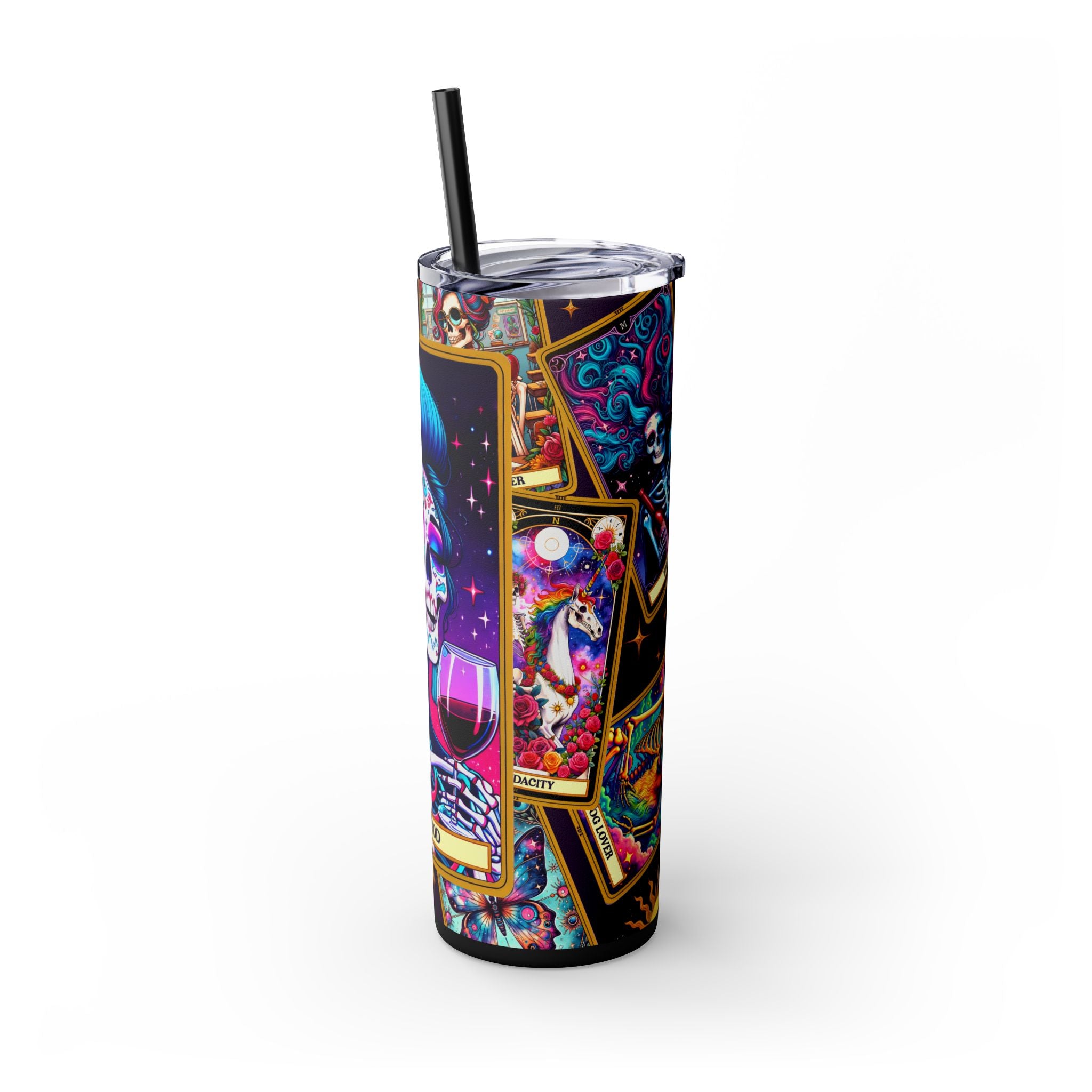 The Mood 3 Skinny Steel Tumbler with Straw, 20oz