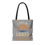 Tote Bag - I Pee In Lakes Retro Sun