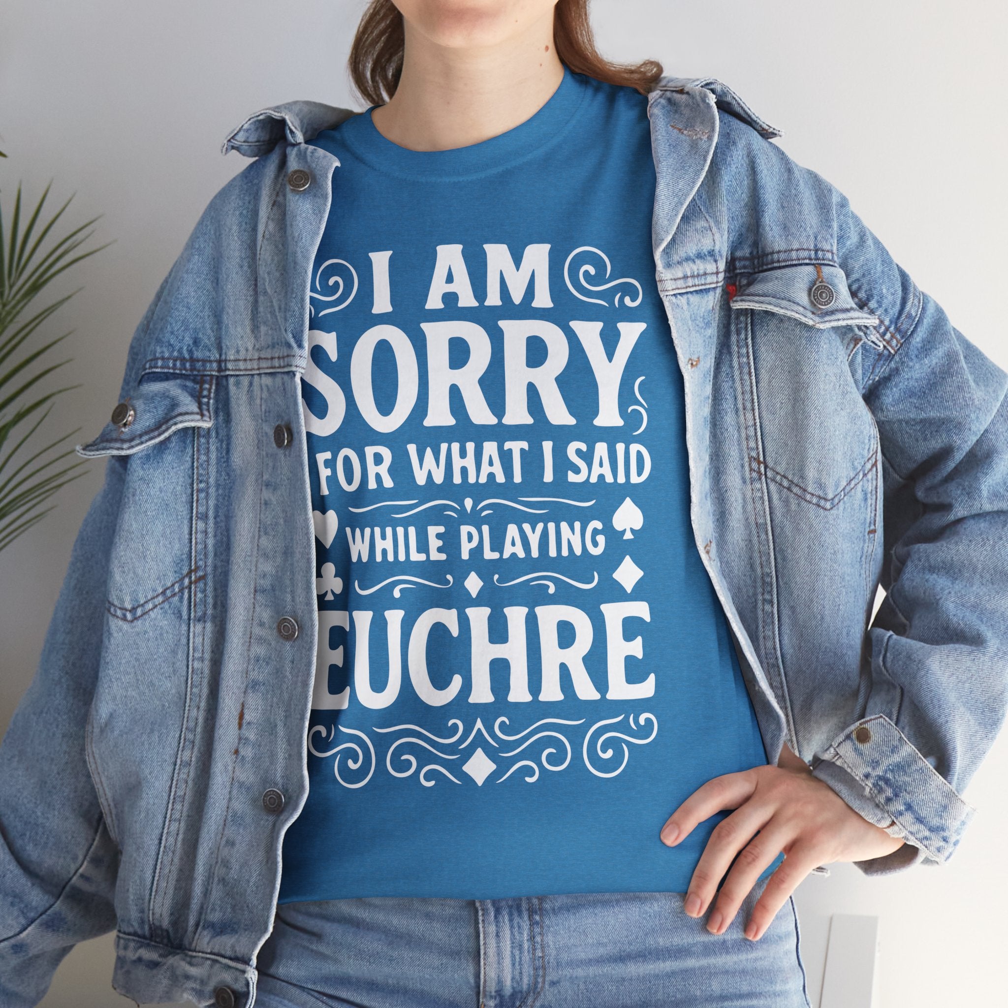 I am Sorry For What I Said While Playing Euchre White Basic T-Shirt - Unisex